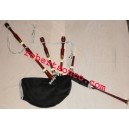 Antique Bagpipes made in rose wood