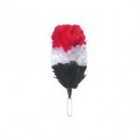 Red/White/Black Feather Hackle