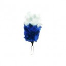 White over Blue Feather Hackle
