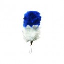 Blue/White Feather Hackle