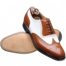 DRESS GHILLIE BROGUES WITH WHITE/BROWN