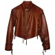 Jacobit Brown Leather waistcoats with removable sleeves