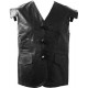 Jacobit Brown Leather waistcoats with removable sleeves