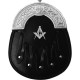 Masonic Crest Black Leather Dress Sporran
