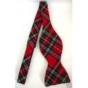 Marlon Garci Red and Black Tartan Plaid Bow Tie