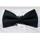 Mens Black Ready Made Polyester Bow Tie
