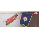 The Royal Highlanders Black Watch Drum Major's Mace Pipe Banner and Sash