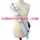 White PVC Military Piper Cross Belt