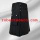 Cargo Men Utility Black Cotton Fabrics Kilt with 6 Pockets