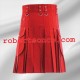 Cargo Men Utility Red Cotton Fabrics Kilt with 6 Pockets