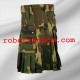 Army Camouflage Cotton Fabrics Kilt with 6 Pockets