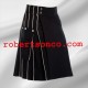 Stylish Men's Utility Black Kilt and White Piping with 6 Pockets