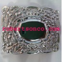 Sterling Silver Military Thistle Waist Belt Buckle