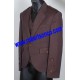 Maroon Tweed Argyll Kilt Jacket with Five Button Waistcoat
