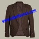 Dark Brown Tweed Argyll Kilt Jacket with 5 Button Waistcoat