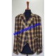 Yellow & Black Check Tweed Argyll Kilt Jacket with Five Button Waistcoat