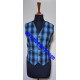 Blue & Black Check Tweed Argyll Kilt Jacket with Five Button Waistcoat