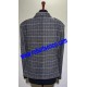 Gray Check Tweed Argyll Kilt Jacket with Five Button Waistcoat
