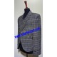 Gray Check Tweed Argyll Kilt Jacket with Five Button Waistcoat