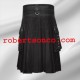 Stylish Men's Hybrid Two-Tone Utility Kilt in Black and Purple