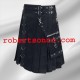 Men's Stylish Calle Utility Kilt Modern Black Gothic Punk Utility Kilt