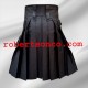 Gothic Style Men's Utility Kilt with Yellow Stripes