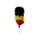 Black/Yellow/Red Feather Hackle