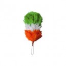 Green / White / Orange Feather Hackle