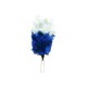 White over Blue Feather Hackle