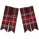 Black Stewart Tartan Kilt Sock Flashers