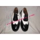 Patent Dress Ghillie Brogues With Black/White