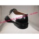 Patent Dress Ghillie Brogues With Black/White