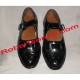 Silver Buckle Patent Leather Brogues