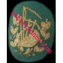 Bagpiper Hand Embroidery Badges With Gold Wire