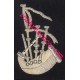 Bagpiper Hand Embroidery Badges With Silver Wire