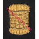 Drummer Hand Embroidery Badge With Gold Wire