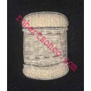 Drummer Hand  Embroidery Badge With Silver Wire